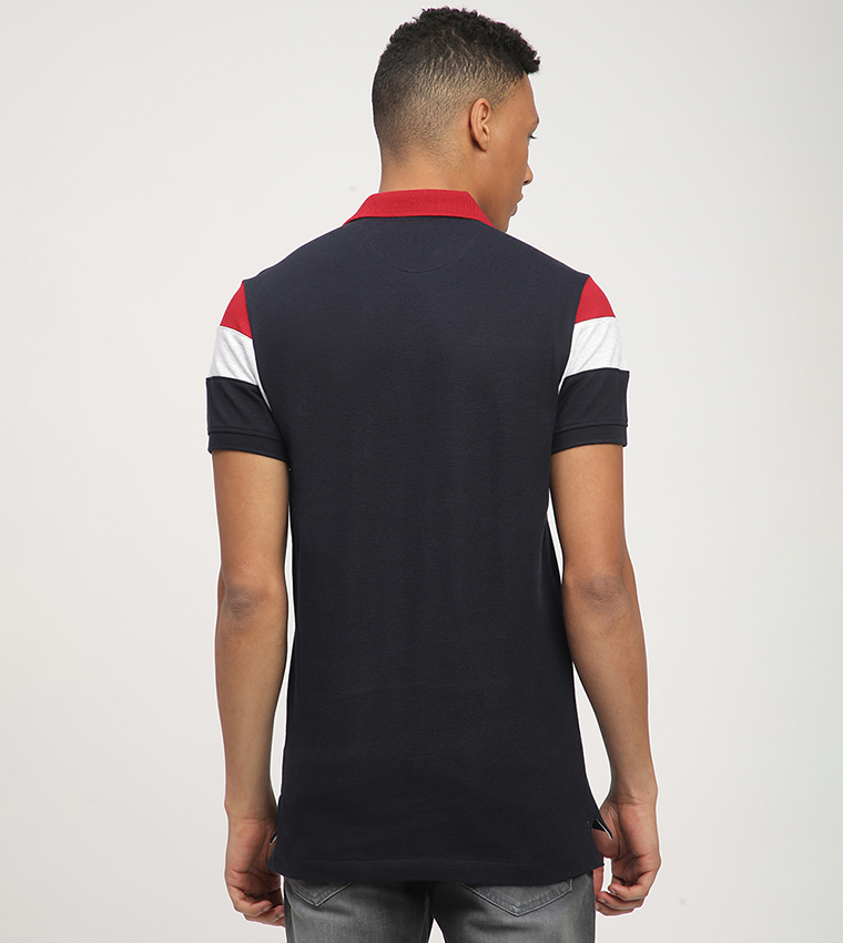 Aero Men's Color Block Polo T-Shirt