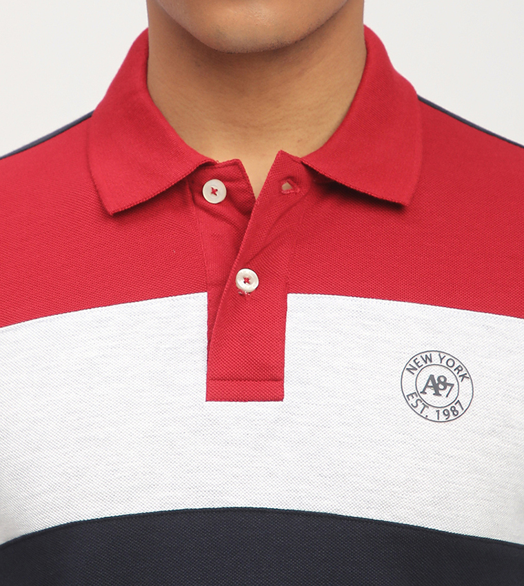 Aero Men's Color Block Polo T-Shirt