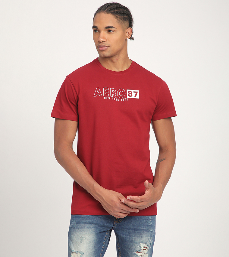 Aero Men's Logo Printed Short Sleeves T-Shirt