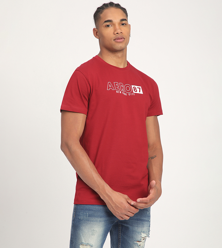 Aero Men's Logo Printed Short Sleeves T-Shirt
