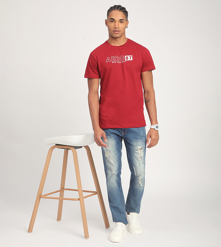 Aero Men's Logo Printed Short Sleeves T-Shirt