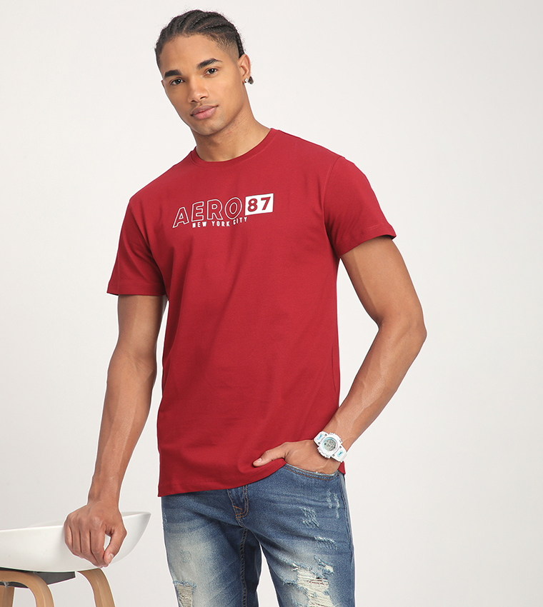 Aero Men's Logo Printed Short Sleeves T-Shirt