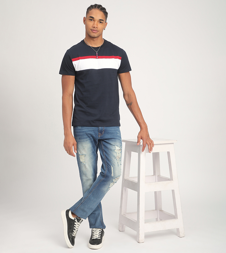 Aero Men's Color Block Short Sleeves T-Shirt