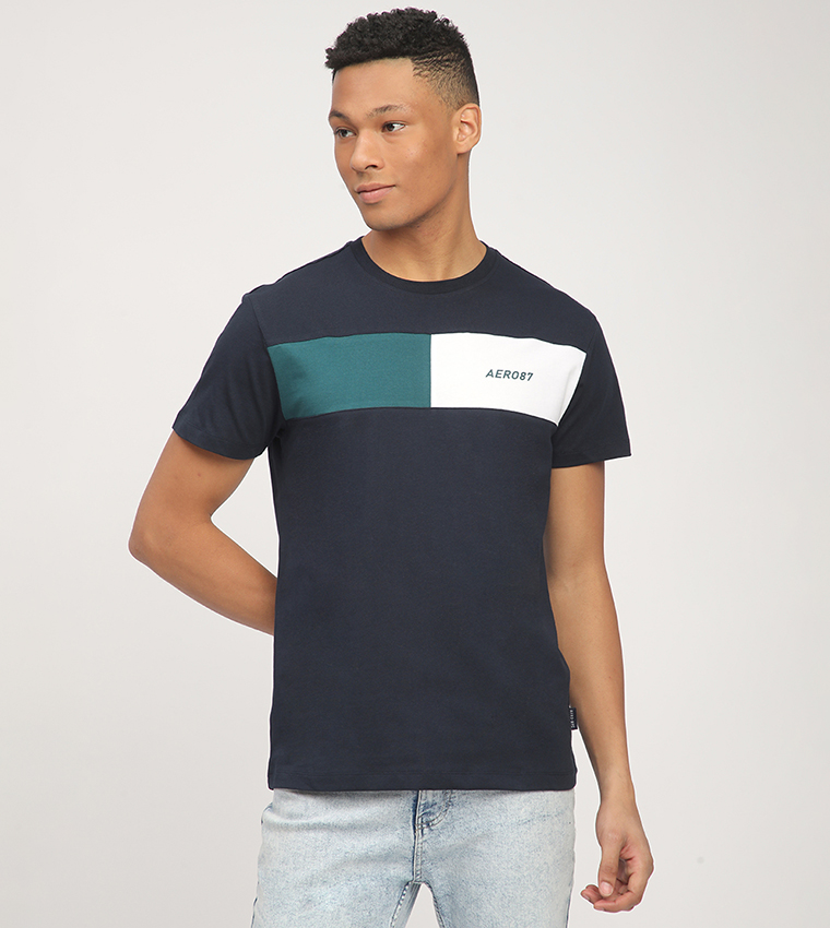 Aero Men's Color Block Short Sleeves T-Shirt