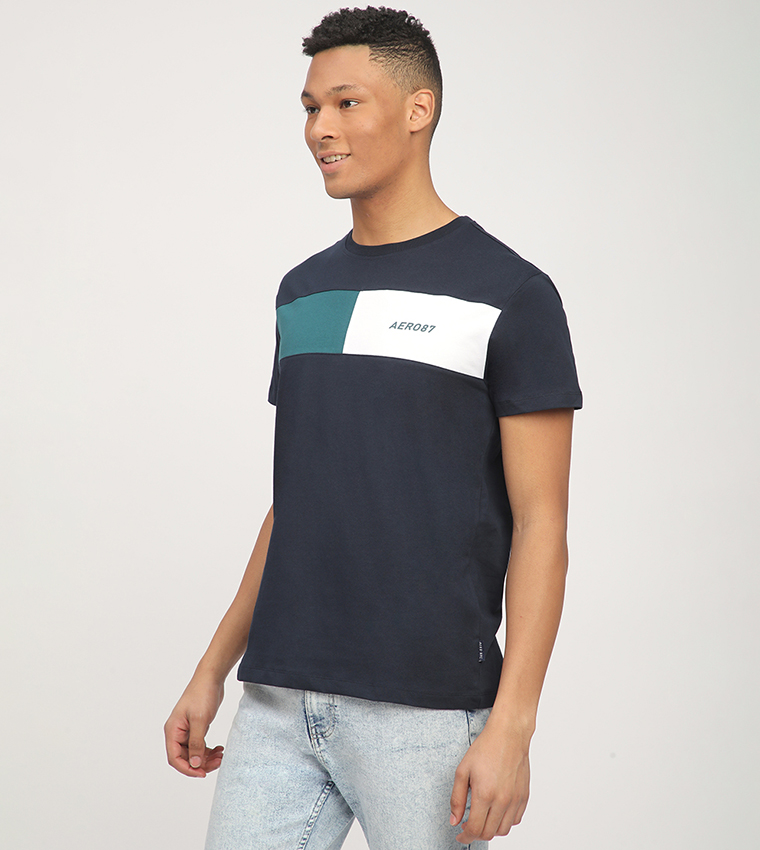 Aero Men's Color Block Short Sleeves T-Shirt
