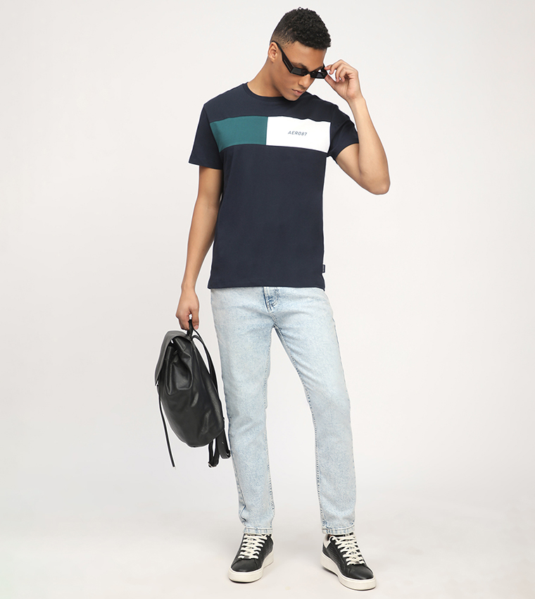 Aero Men's Color Block Short Sleeves T-Shirt
