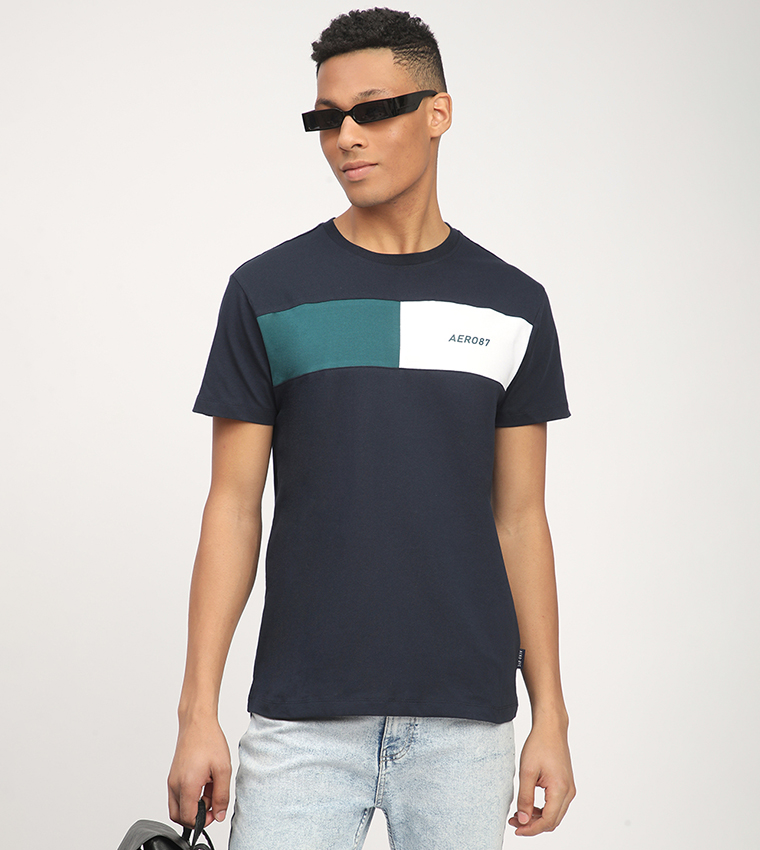 Aero Men's Color Block Short Sleeves T-Shirt