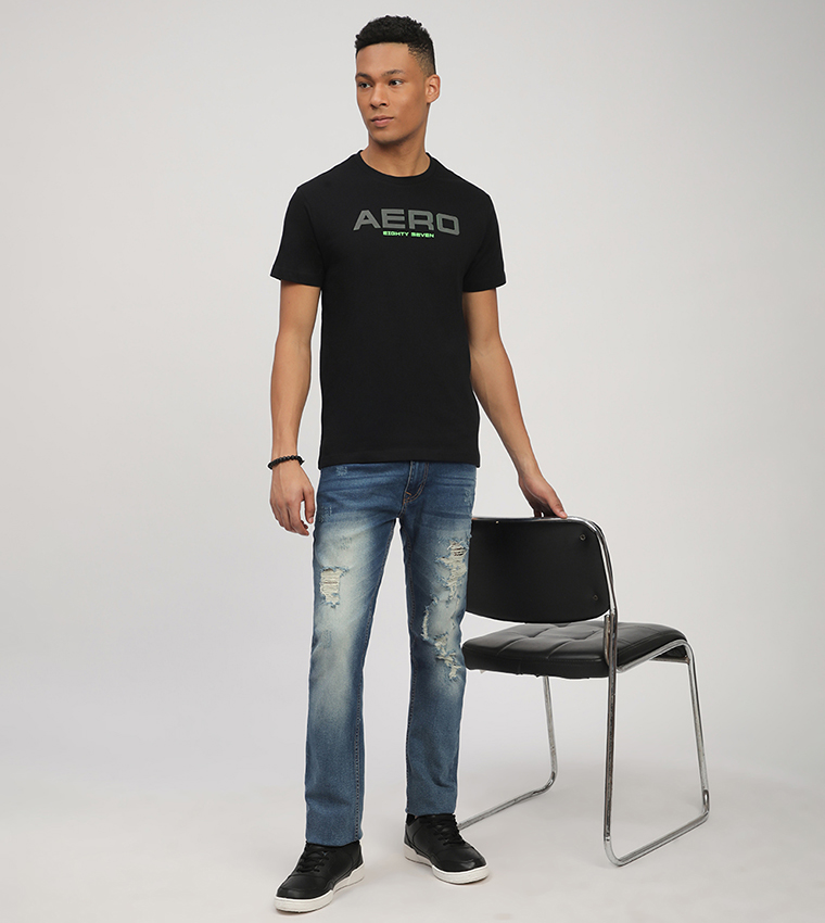 Aero Men's Logo Printed Short Sleeves T-Shirt