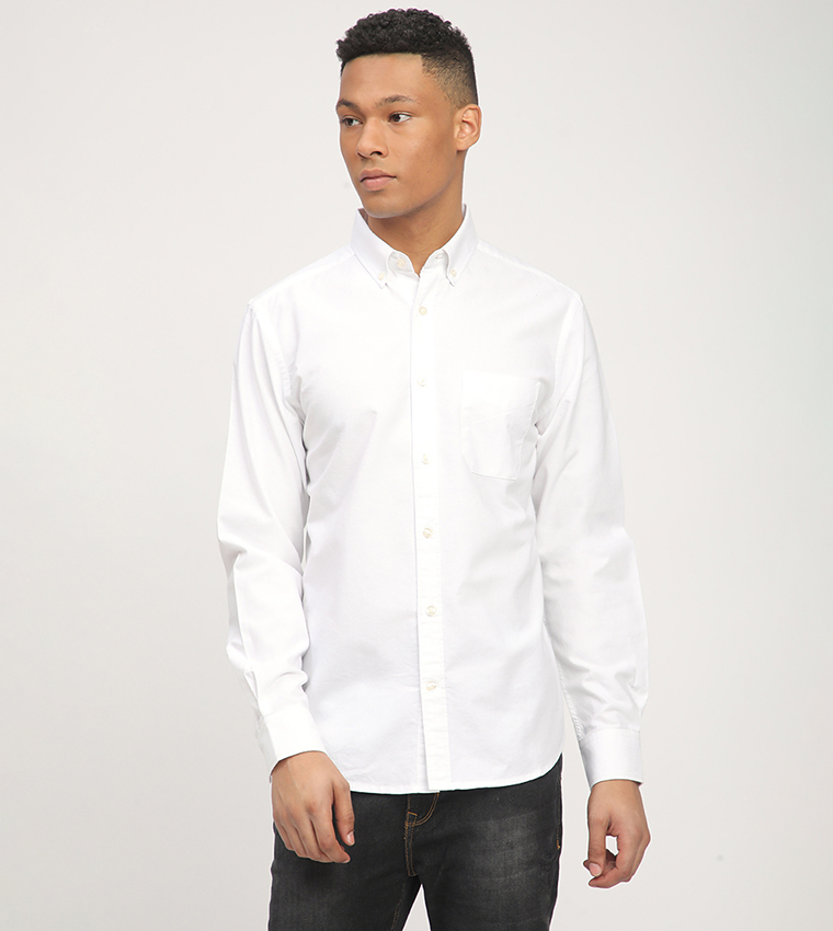 Aero Men's Solid Long Sleeves Shirt