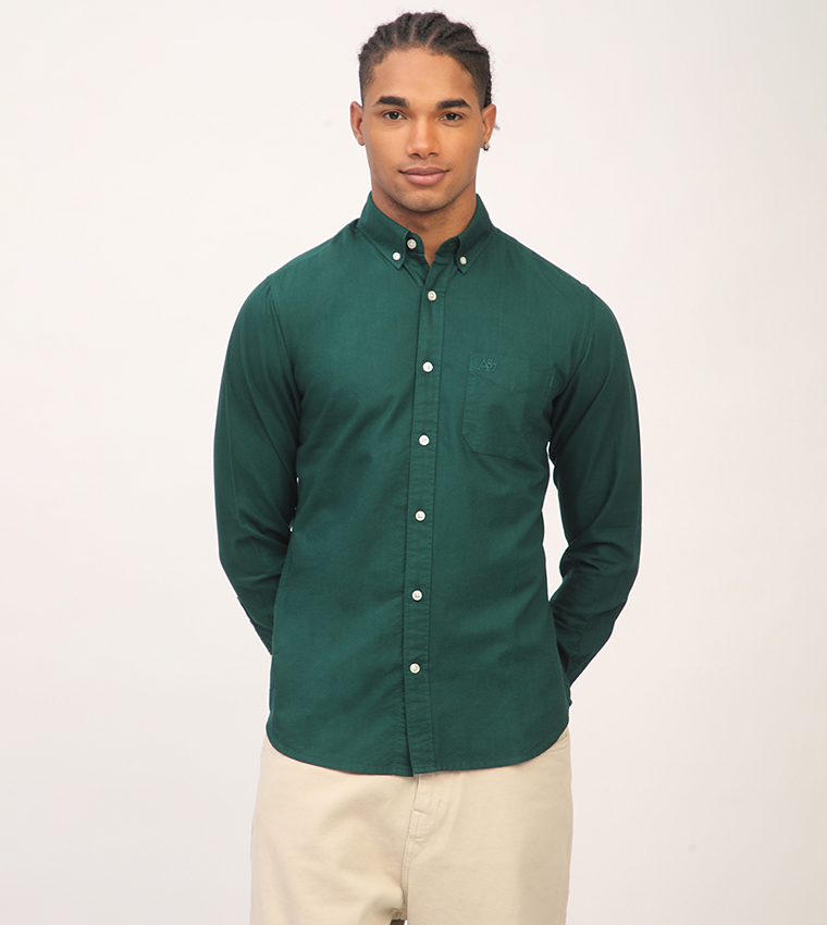 Aero Men's Solid Long Sleeves Shirt