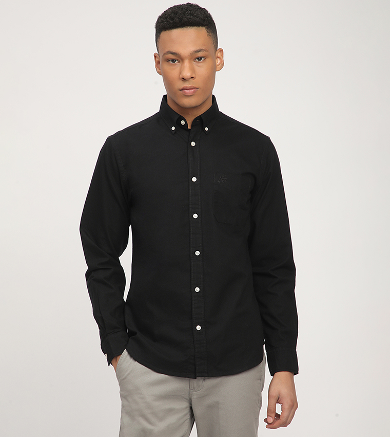 Aero Men's Solid Long Sleeves Shirt