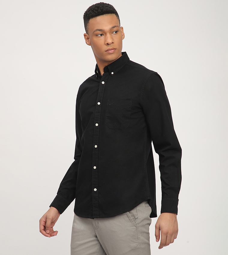 Aero Men's Solid Long Sleeves Shirt