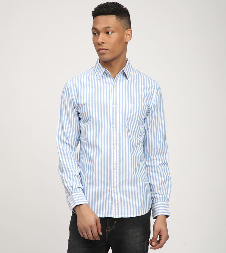 Aero Men's Striped Long Sleeves Shirt