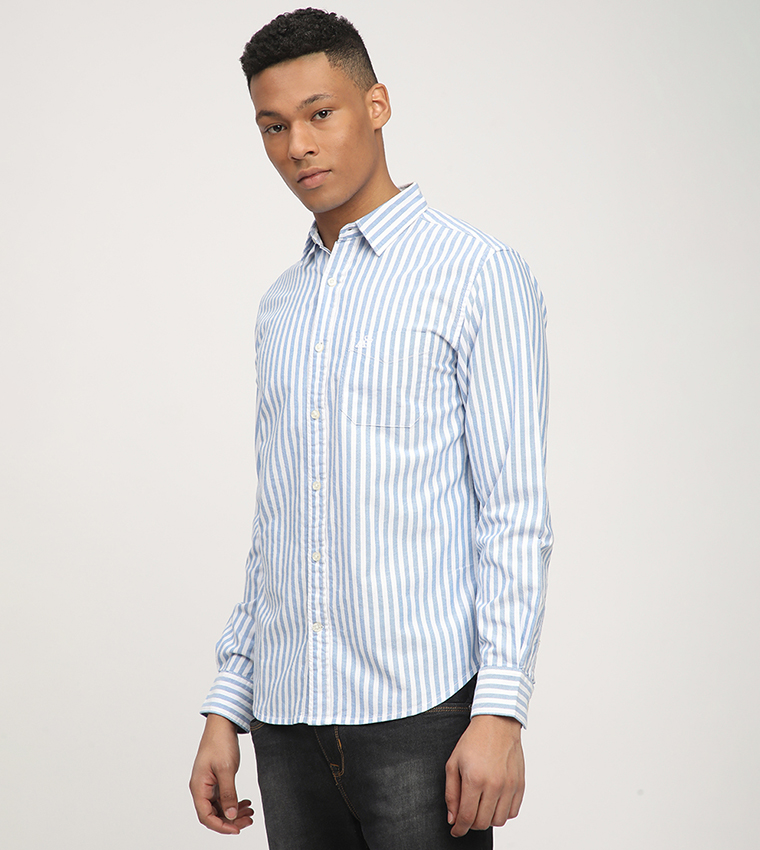 Aero Men's Striped Long Sleeves Shirt