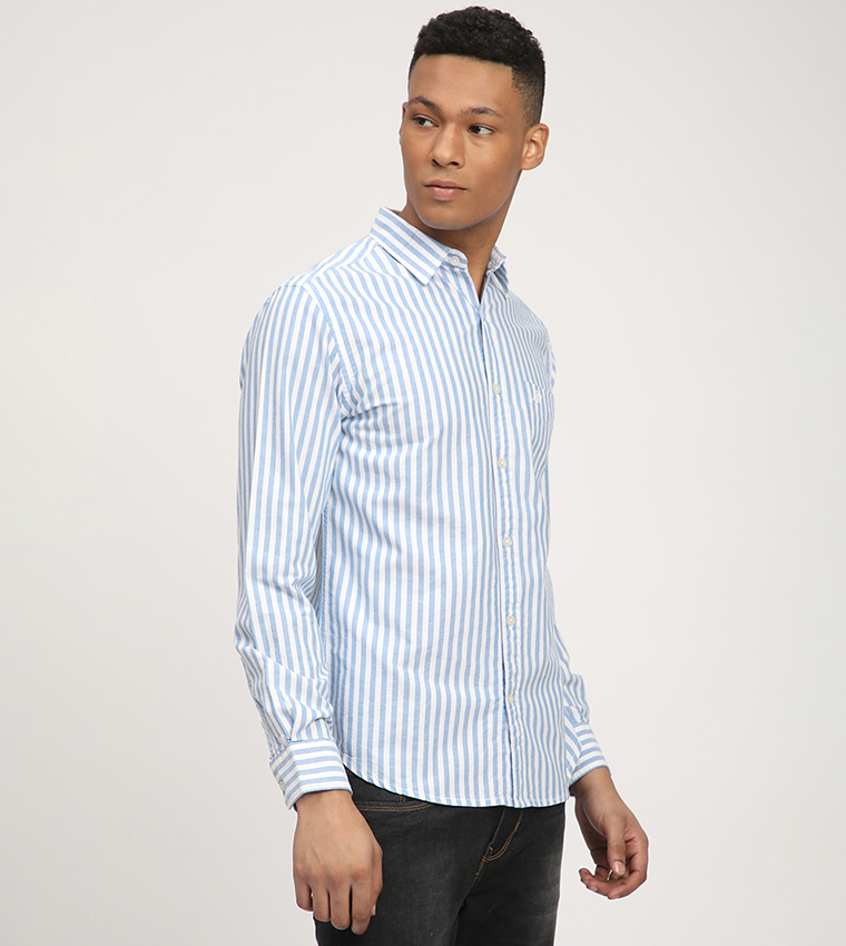Aero Men's Striped Long Sleeves Shirt