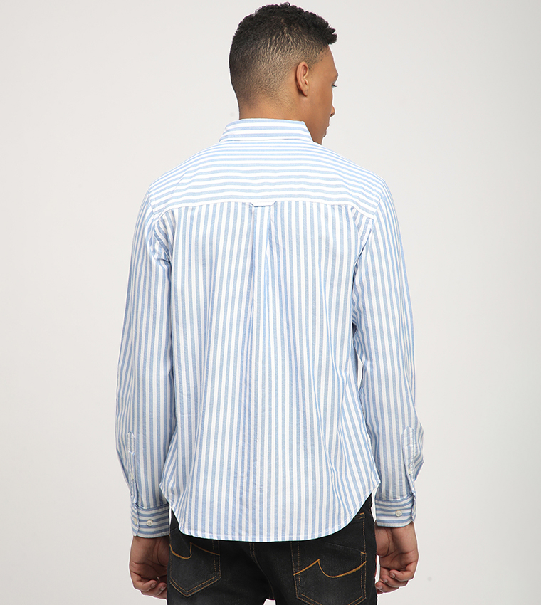 Aero Men's Striped Long Sleeves Shirt
