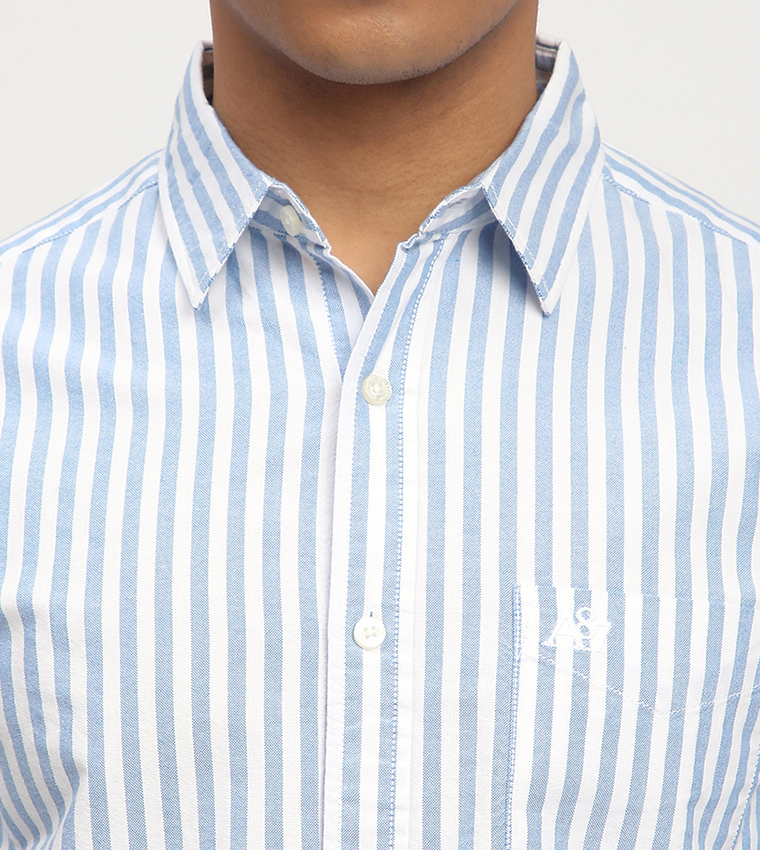 Aero Men's Striped Long Sleeves Shirt
