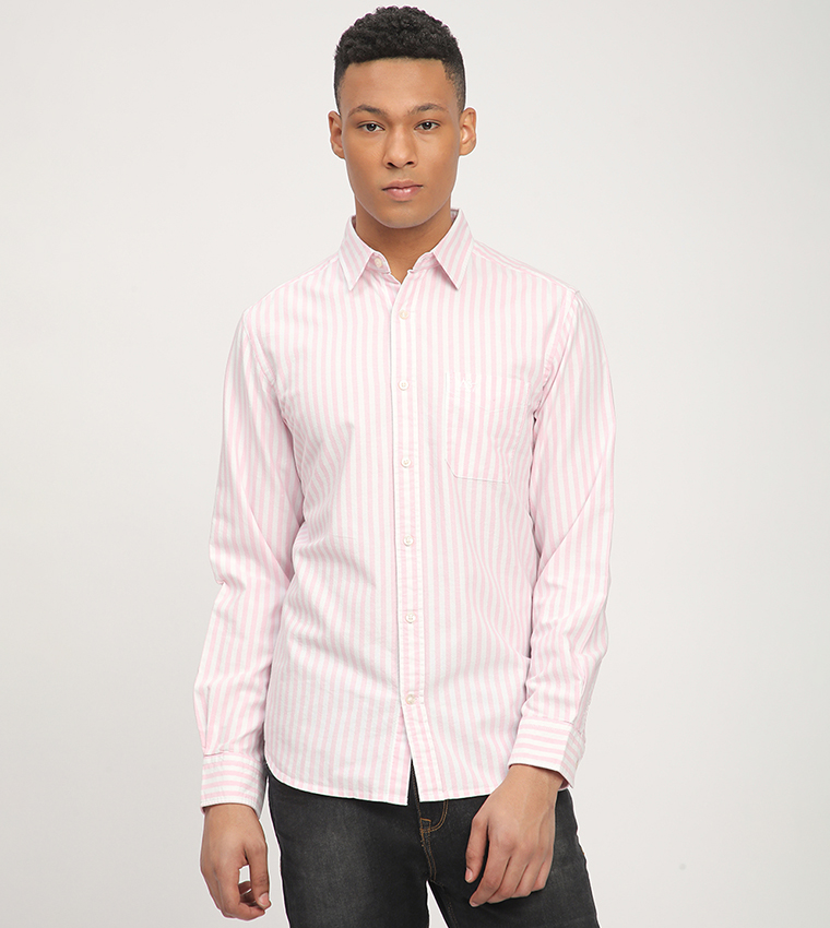 Aero Men's Striped Long Sleeves Shirt