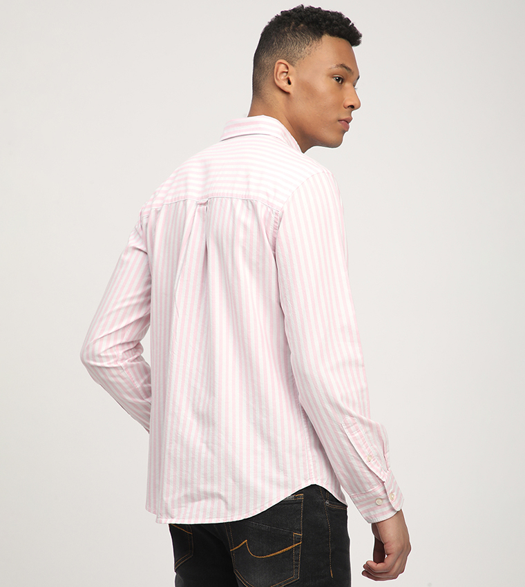 Aero Men's Striped Long Sleeves Shirt