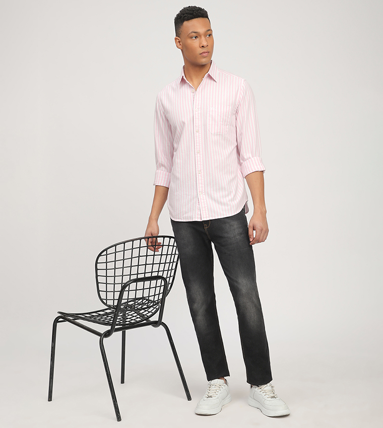 Aero Men's Striped Long Sleeves Shirt
