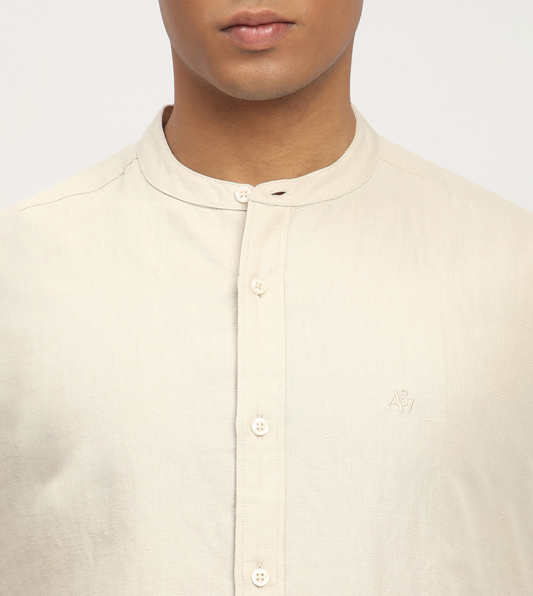 Aero Men's Logo Embroidered Long Sleeves Shirt
