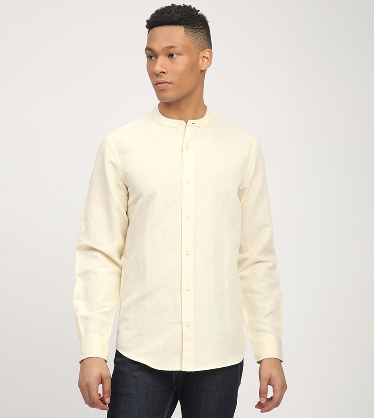 Aero Men's Logo Embroidered Long Sleeves Shirt