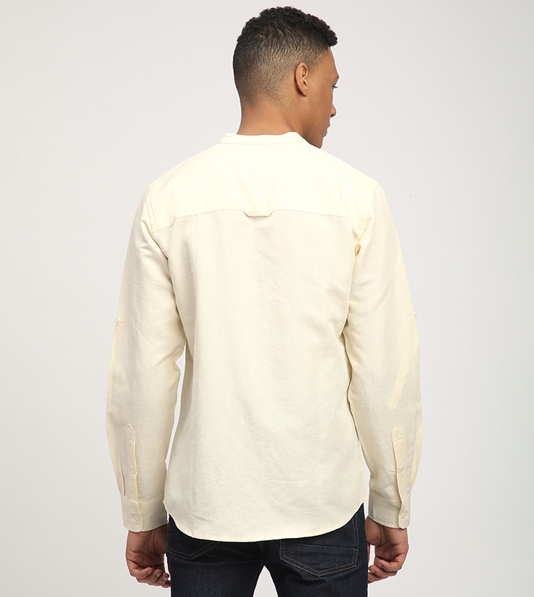 Aero Men's Logo Embroidered Long Sleeves Shirt
