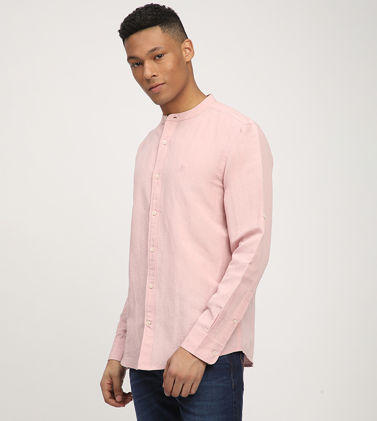 Aero Men's Logo Embroidered Long Sleeves Shirt