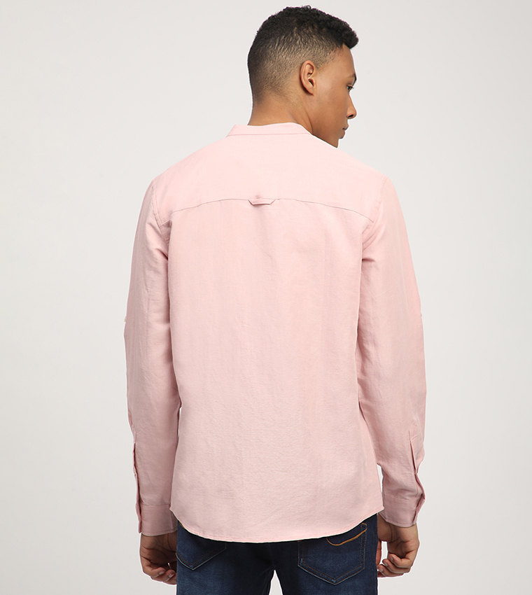 Aero Men's Logo Embroidered Long Sleeves Shirt