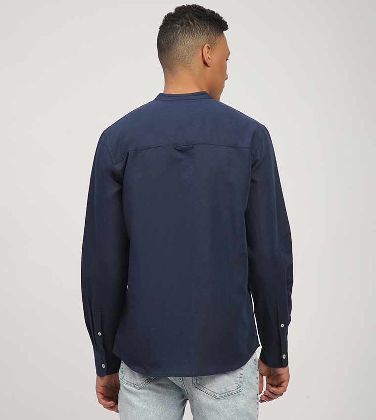 Aero Men's Logo Embroidered Long Sleeves Shirt