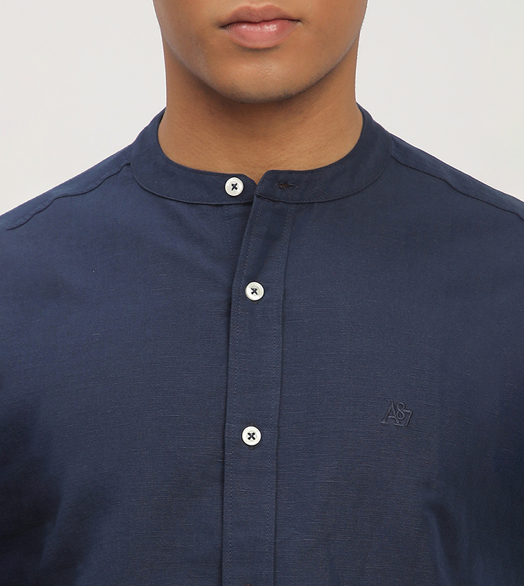 Aero Men's Logo Embroidered Long Sleeves Shirt