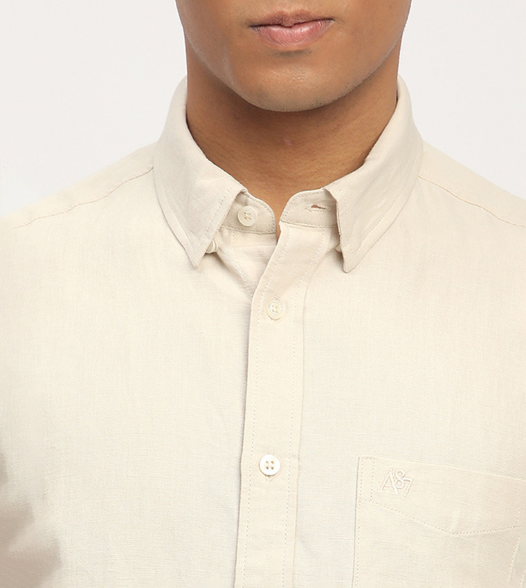 Aero Men's Logo Embroidered Long Sleeves Shirt