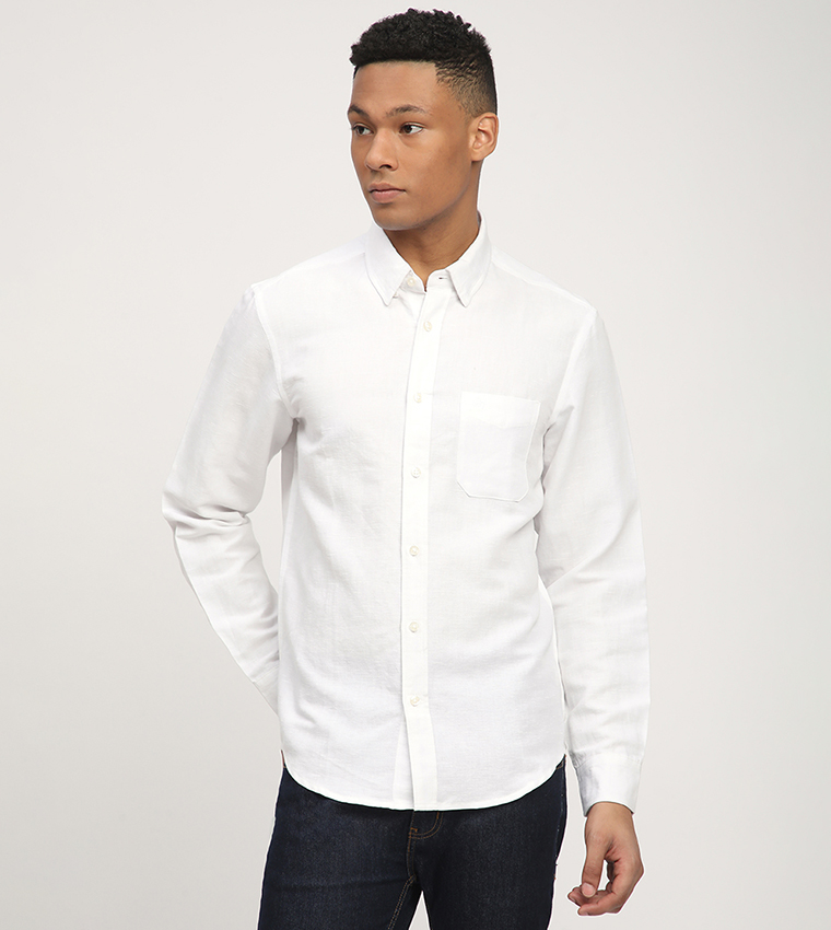 Aero Men's Logo Embroidered Long Sleeves Shirt