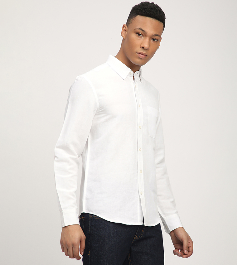 Aero Men's Logo Embroidered Long Sleeves Shirt