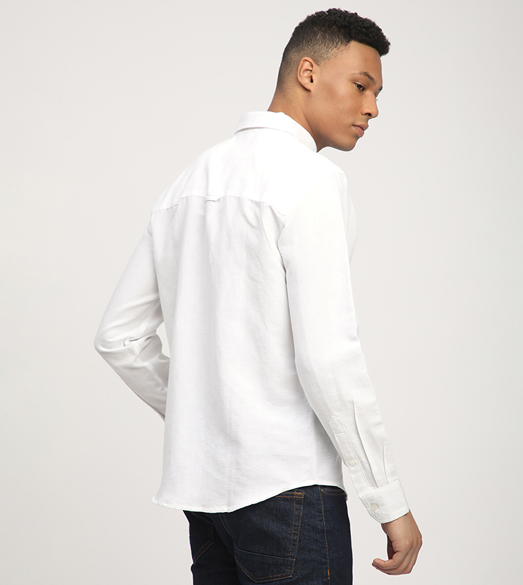 Aero Men's Logo Embroidered Long Sleeves Shirt