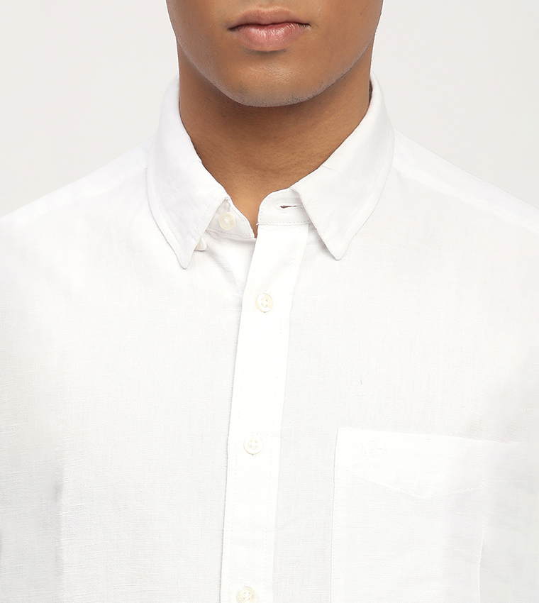 Aero Men's Logo Embroidered Long Sleeves Shirt