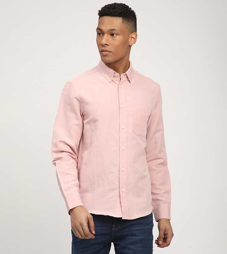 Aero Men's Logo Embroidered Long Sleeves Shirt