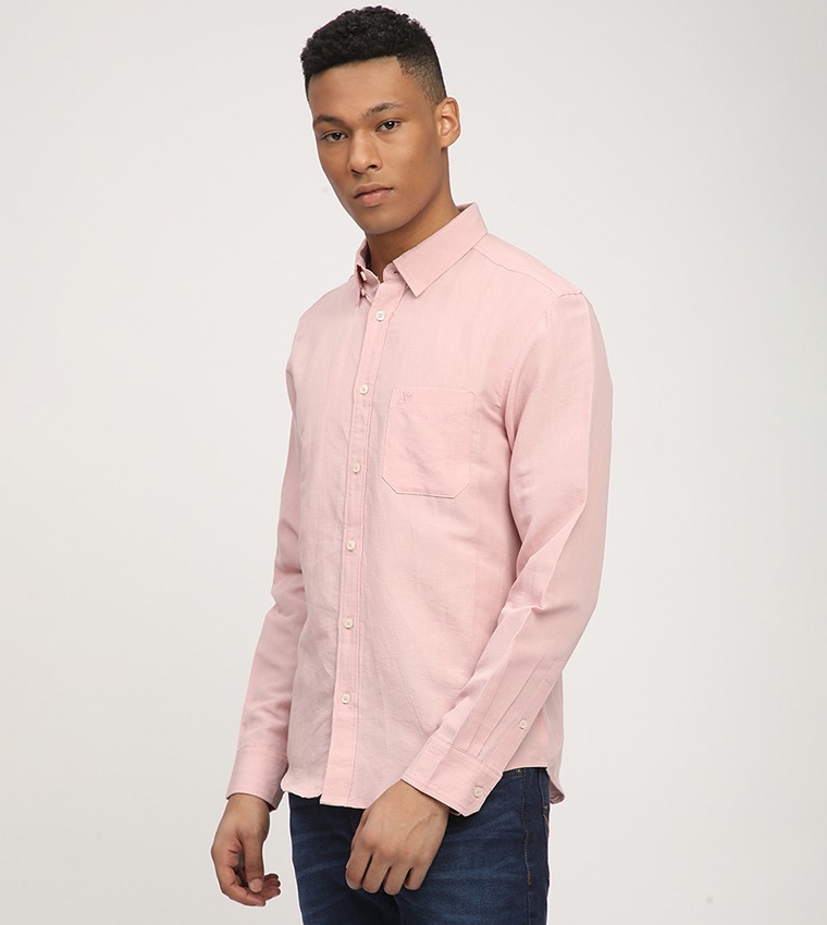 Aero Men's Logo Embroidered Long Sleeves Shirt