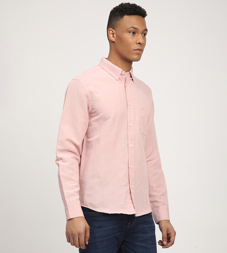 Aero Men's Logo Embroidered Long Sleeves Shirt
