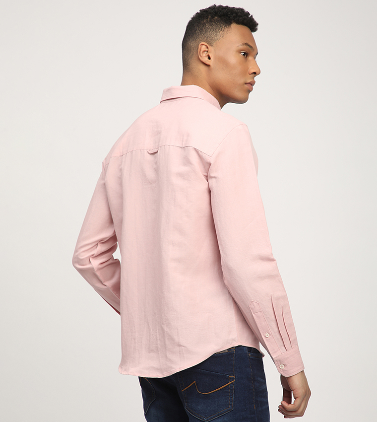 Aero Men's Logo Embroidered Long Sleeves Shirt