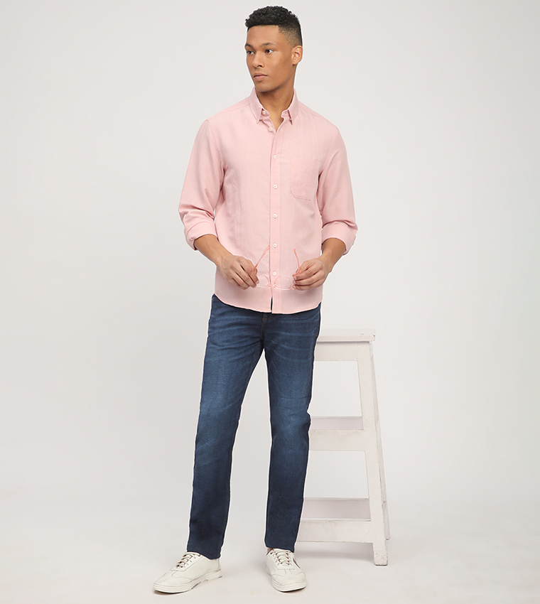 Aero Men's Logo Embroidered Long Sleeves Shirt