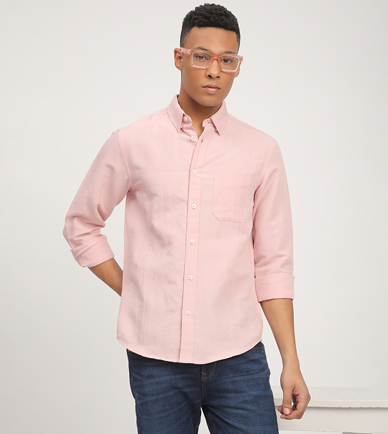 Aero Men's Logo Embroidered Long Sleeves Shirt