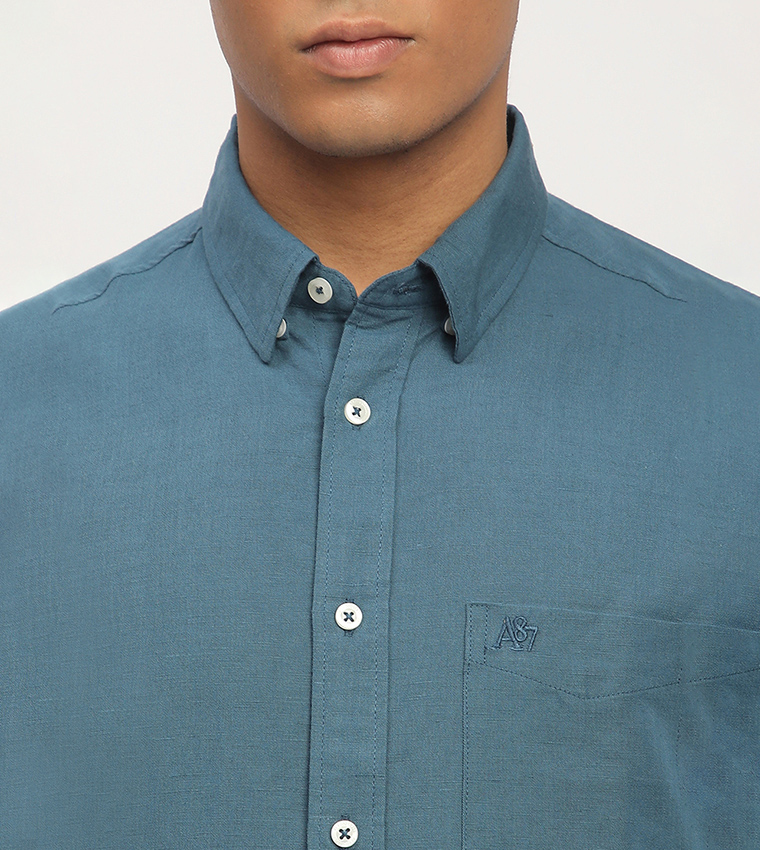 Aero Men's Logo Embroidered Long Sleeves Shirt