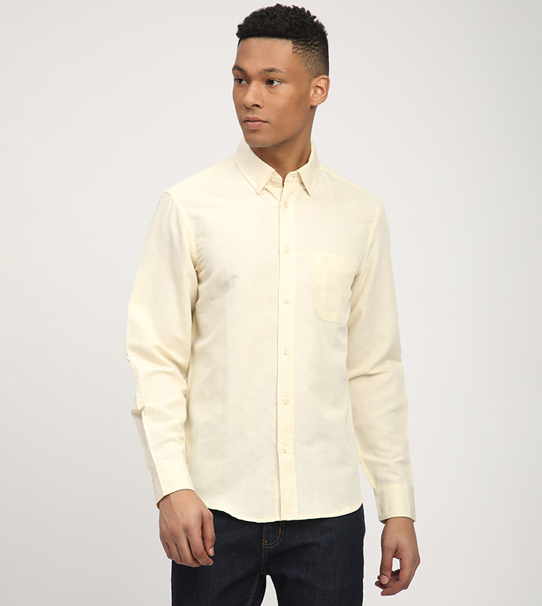 Aero Men's Logo Embroidered Long Sleeves Shirt