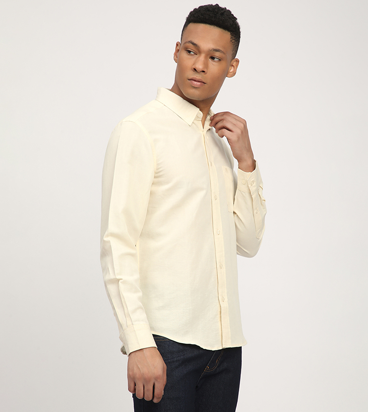 Aero Men's Logo Embroidered Long Sleeves Shirt