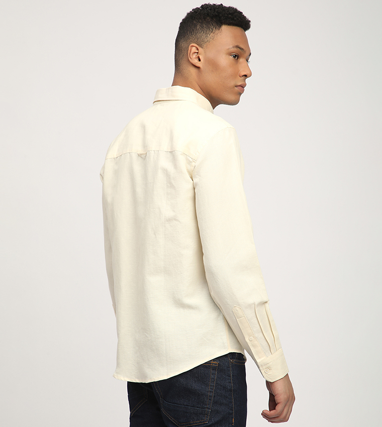 Aero Men's Logo Embroidered Long Sleeves Shirt