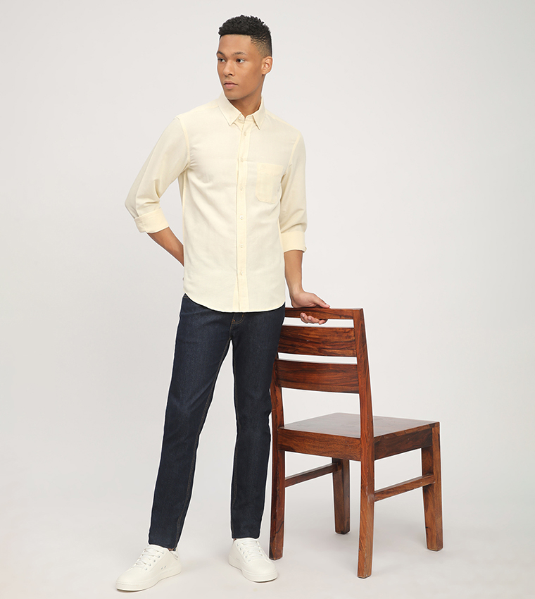 Aero Men's Logo Embroidered Long Sleeves Shirt