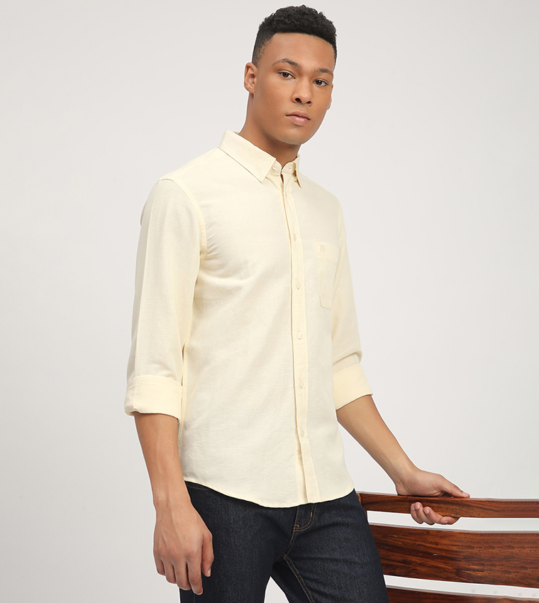 Aero Men's Logo Embroidered Long Sleeves Shirt