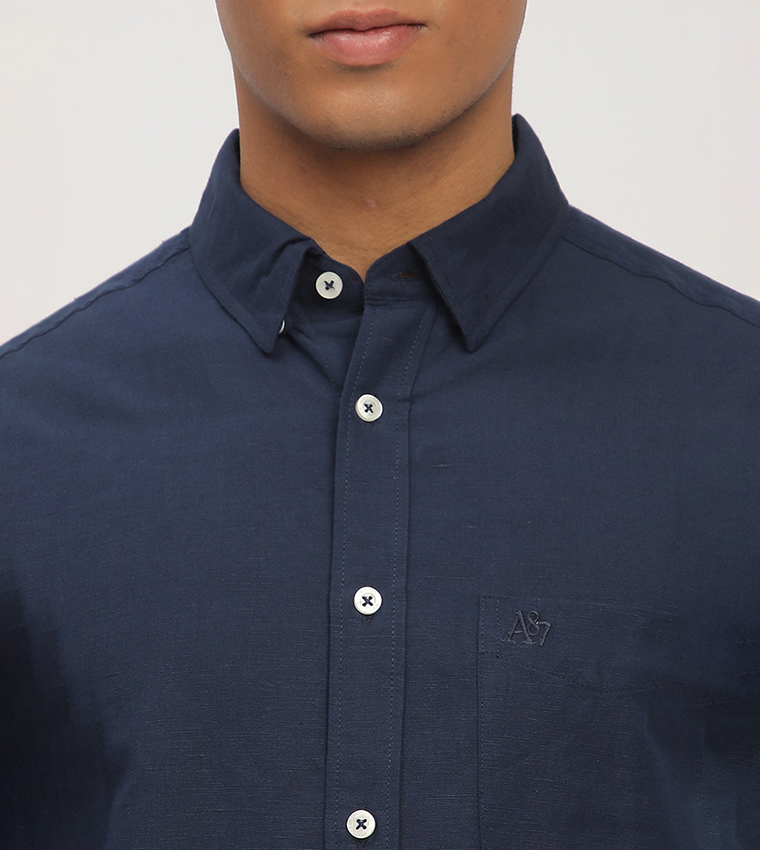 Aero Men's Logo Embroidered Long Sleeves Shirt
