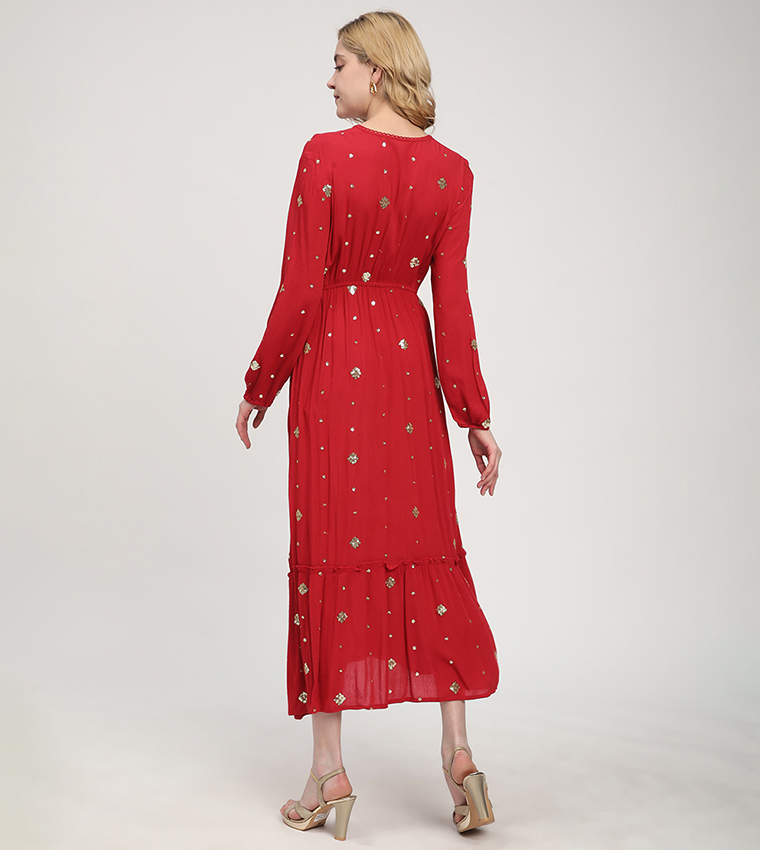 Aero Women's Sequined Midi Dresses